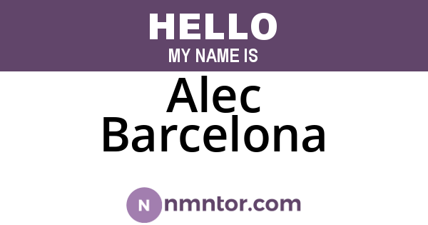 Alec Barcelona