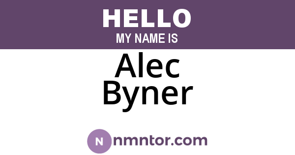 Alec Byner