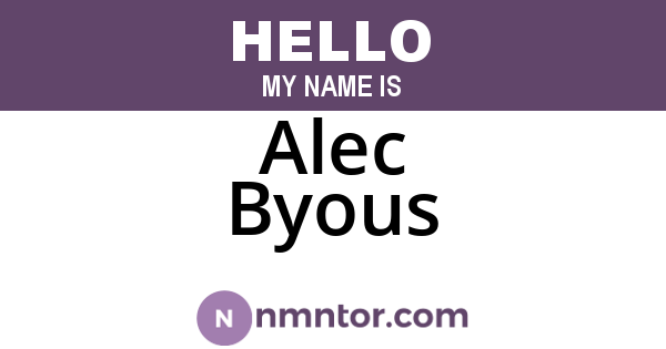 Alec Byous