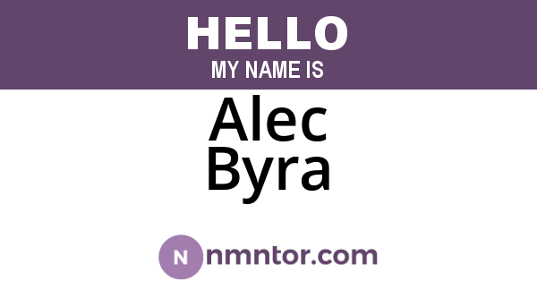 Alec Byra