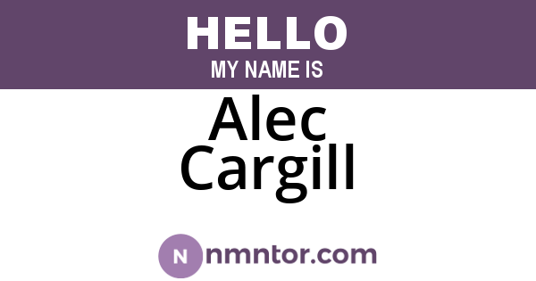 Alec Cargill
