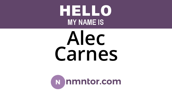 Alec Carnes