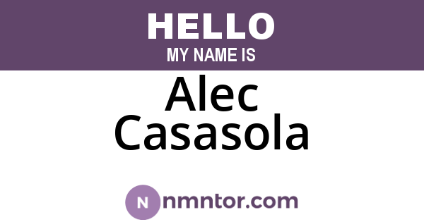 Alec Casasola