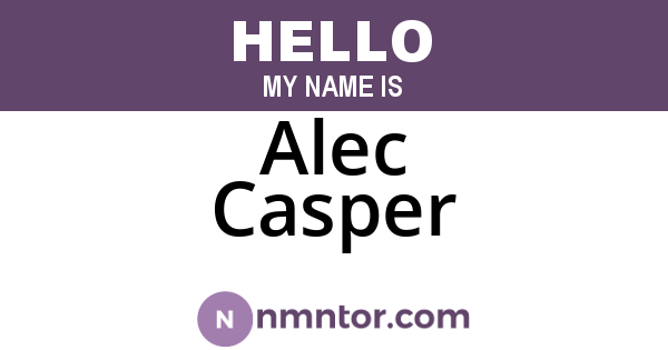 Alec Casper