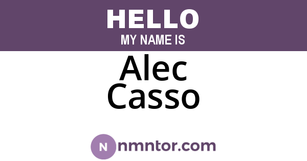 Alec Casso