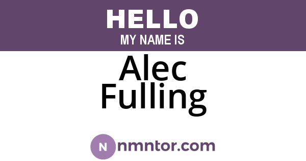 Alec Fulling