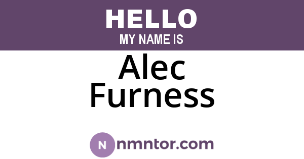 Alec Furness