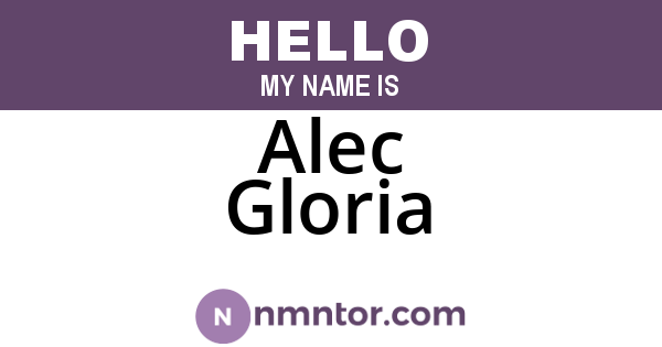 Alec Gloria
