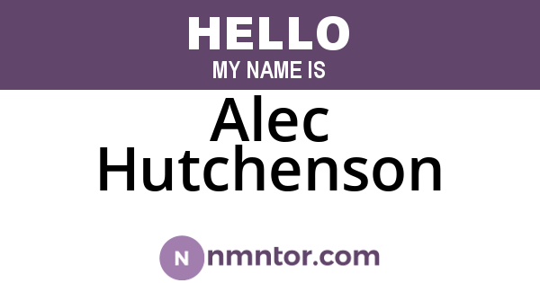 Alec Hutchenson