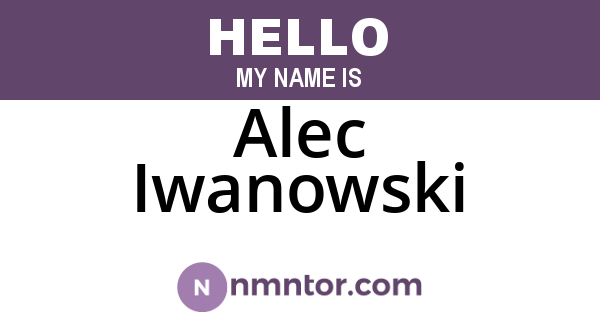 Alec Iwanowski