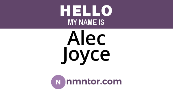 Alec Joyce