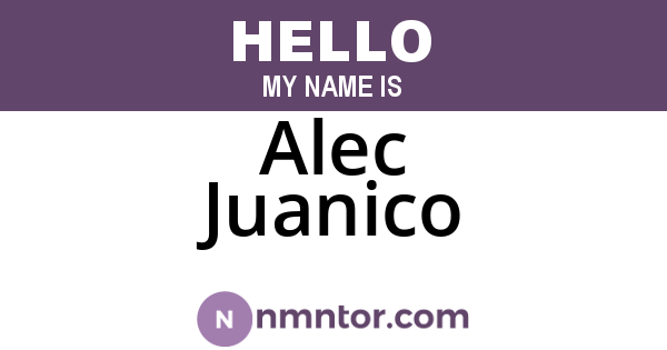 Alec Juanico