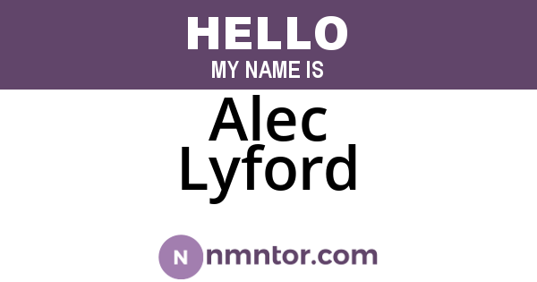 Alec Lyford