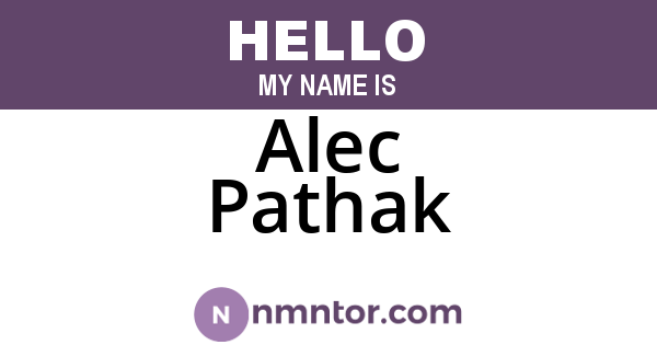Alec Pathak