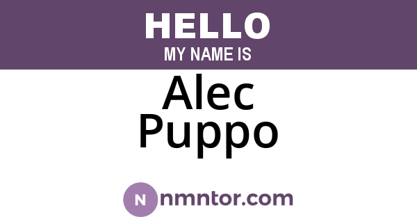 Alec Puppo