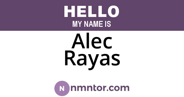 Alec Rayas