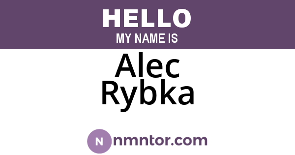 Alec Rybka