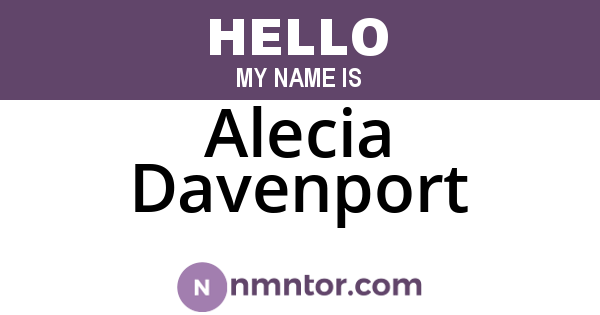 Alecia Davenport