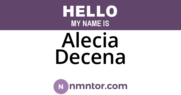 Alecia Decena