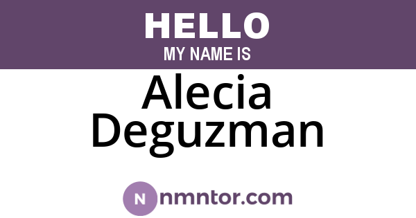 Alecia Deguzman