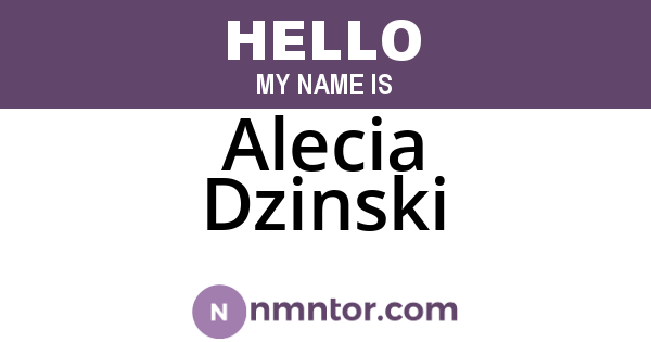 Alecia Dzinski