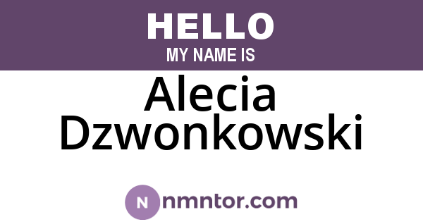 Alecia Dzwonkowski