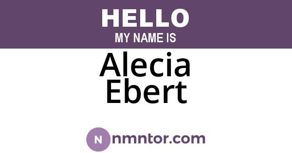 Alecia Ebert