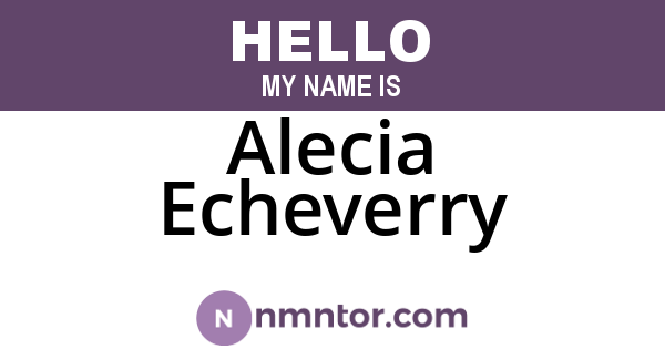 Alecia Echeverry