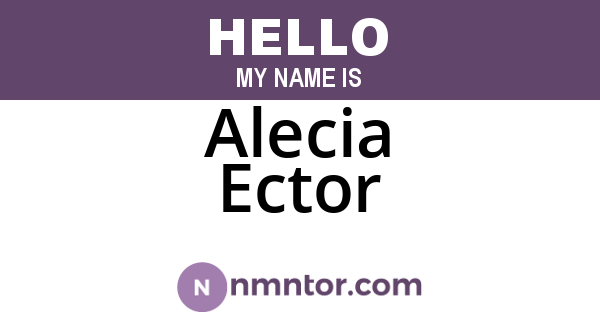 Alecia Ector