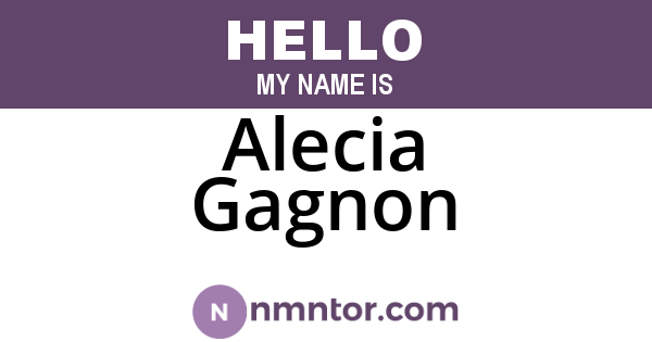 Alecia Gagnon