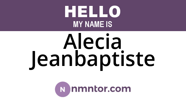 Alecia Jeanbaptiste