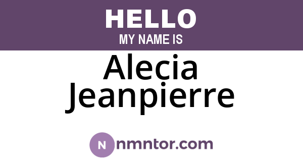 Alecia Jeanpierre