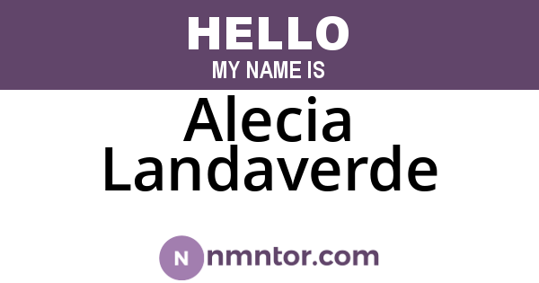 Alecia Landaverde