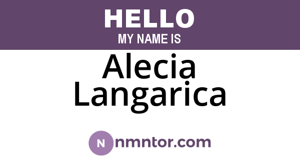 Alecia Langarica