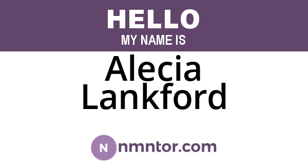 Alecia Lankford