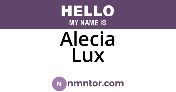 Alecia Lux