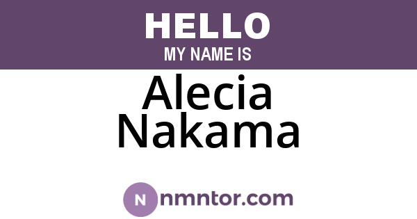 Alecia Nakama