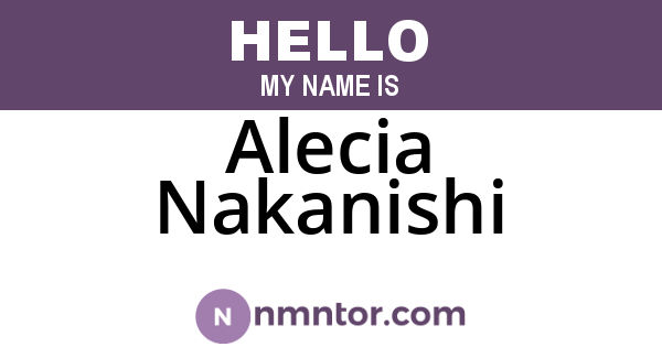 Alecia Nakanishi