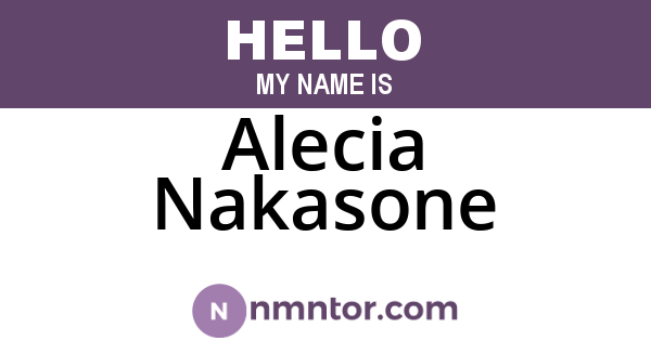 Alecia Nakasone