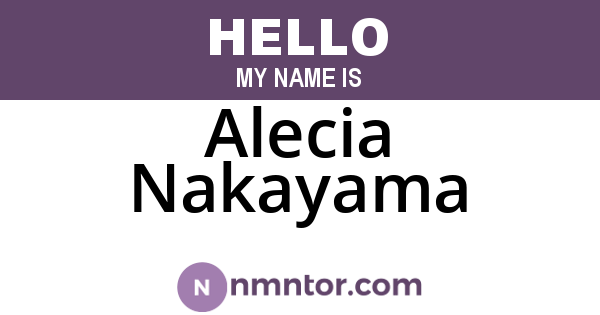 Alecia Nakayama