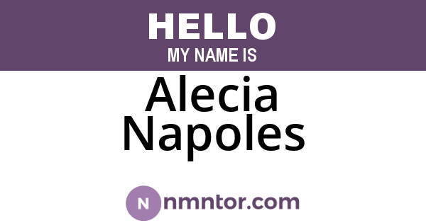 Alecia Napoles