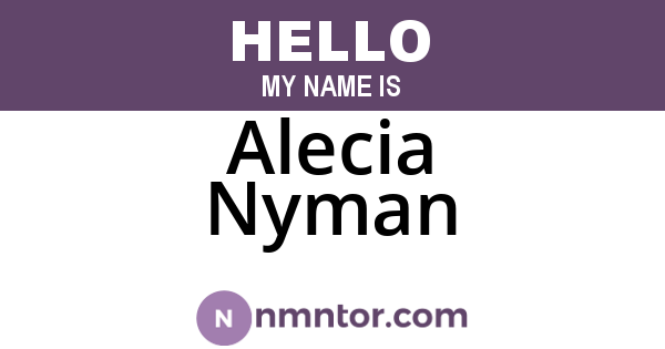 Alecia Nyman