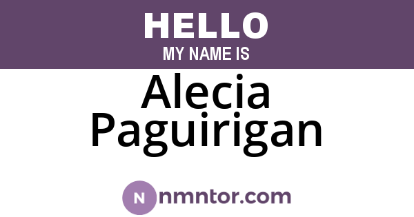 Alecia Paguirigan