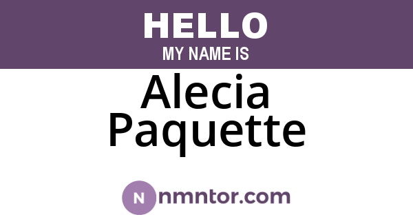 Alecia Paquette