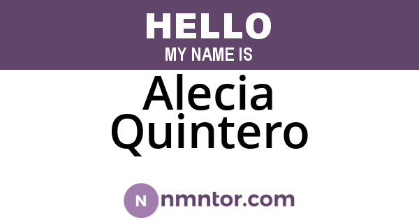 Alecia Quintero