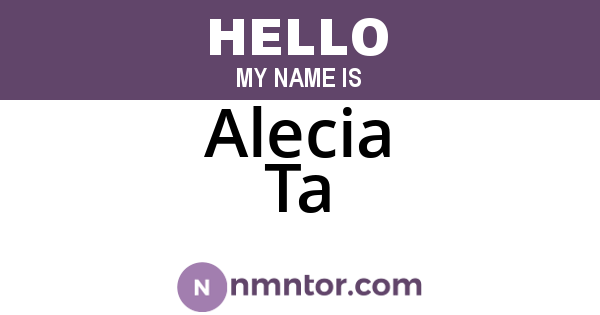 Alecia Ta