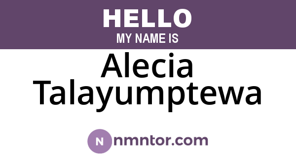 Alecia Talayumptewa
