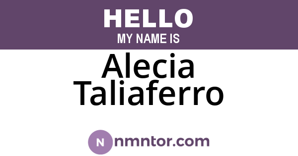 Alecia Taliaferro