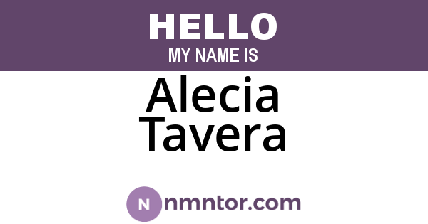 Alecia Tavera