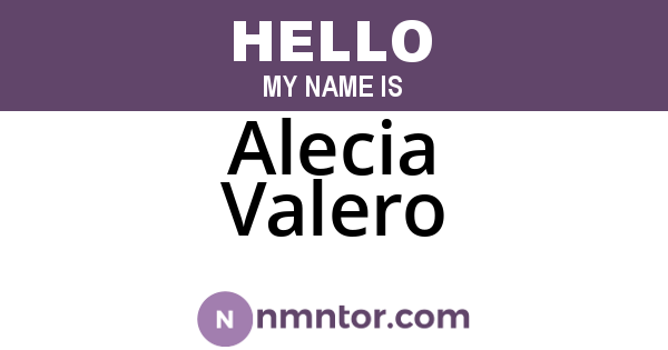 Alecia Valero